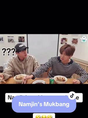 #Namjin ’s mukbang made me crave jja jahng 🤣😂🤣 #bts #mukbang #namjoon #seokjin 