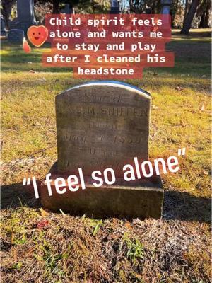 Child spirit feels alone and wants me to stay and play after I cleaned his headstone #LIVEhighlights #TikTokLIVE #LIVE #paranormal #spiritbox #hauntedtiktok #haunted #paranormaltiktok #spirit #paranormalvideos #cemetery #gravetok #grave 