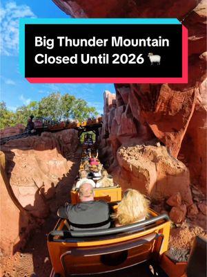 Sad to see Bug Thunder Mountain go under Refurb until sometime in 2026. Magic Kingdom is going to suffer from some really intense lines for the next 1.5 years at Disney World 😬 #bigthundermountain #bigthundermountainrailroad #disneyride #disneyworld #magickingdom #disneyworldflorida #walruscarp 