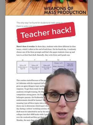 Teachers! Help your students become better writers with this 3:1 strategy. Details on my blog via linktr.ee in bio. or go directly here: tinyurl.com/3xddut2n #teach #teachers #teachertiktok #teachersoftiktok #teachertok #teachertalk #English #Englishteacher #ela #secondary #teaching #middleschool #highschool #homeschool #studentteacher #firstyearteacher