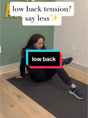 low back stretch you didn’t know you needed 💥 Use it when you’re stiff from sitting too long 🪑 or after a workout 🏋🏽 Thank me later for that  relief 😌✨ #BackStretch #MobilityHack #FeelGood #chiropractictips #backhealth #fredericksburgvachiropractor #drericaheppe #backmobilityexercise 