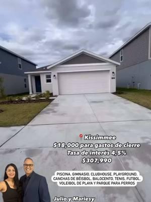 📍Kissimmee 🗝️ Esta casa de 3 habitaciones con $18,000 de incentivos para gastos de cierre y tasa de interés preferencial de 4.5% Al increíble precio de $307,990 💰  🏠 1,429 Sq Ft/ 3 habitaciones/ 2 baños / 2 puestos de garage. ✔️Comunidad con piscina, gimansio, splash park, clubhouse, canchas de béisbol, basketball, tenis, futbol, voleibol de playa, entre otras y parque para perros. Julio Peña y Mariesy Dávila La Rosa Realty Internacional 📱Contáctanos al 407-2726084 y 407-5484718 📍1420 Celebration Blvd, Suite 247. Celebration, FL 34747. #CasasenFlorida #Casasnuevas #CasasenDavenport #CasasenLakeland #CasasenWinterHaven #CasasenOrlando #casasensaintcloud #RealtorenOrlando #Realtor #Asesorinmobiliario #propiedadesvacacionales #championsgate #Casasenkissimmee #vacacionesenorlando #Liveinflorida #Orlando #OrlandoRealtor #Realestatelife #luxuryhomes #windermere #Disney #universal #CasasenClermont #CasasenWinterGarden  #agentedebienesraices #Townho