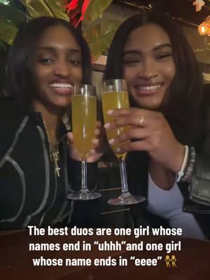 Bonus points if both of your names start with the same letter 😌🥂 #fyp #fypシ #friends #girls #friendshipgoals #duos #friendship #trending #relatable #cheers 