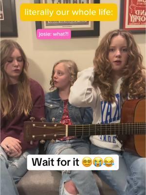 Wait for it 😵‍💫😭😂 #bloopers #reallife #reality #Siblings #youngersiblings #josiehopehall #sisters #thebennetthallband #monday #fyp #foryou #trend #trending #laugh #funny #tiktok #trendalert #vibes #blooper 