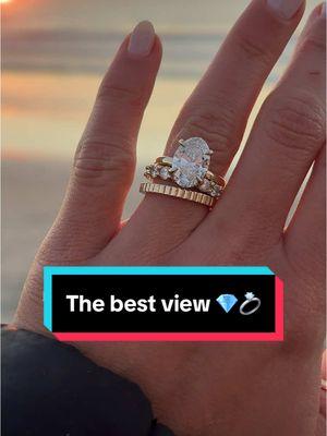 Views of Sunsets and Lab grown Diamonds always a good combo 💁‍♀️ We know how to stack those pretty rings 😉 Book an appointment with us! Link in bio to buy💍 #sandiego #diamonddaughters #thediamonddaughters #labgrowndiamond #fypシ #sunset 