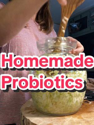 Save money AND get healthy!  #probiotics #guthealth #guthealthmatters #guthealthtiktok #guthealthtips #DIY #sourkraut #fermentation 