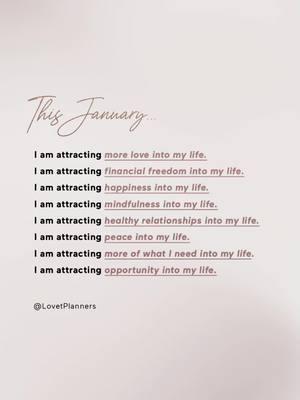 Drop a "❤️" to affirm! Let’s make January 2025 count! ✨ Follow @lovetplanners for inspiration, tools, and a community of dreamers just like you. ⠀⠀⠀⠀⠀⠀⠀⠀⠀#manifest #manifestation #manifestnewmonth #manifestyourdreams #manifestyourlife #intentions #affirmations #positiveaffirmations #affirmationsoftheday #dailyaffirmations #affirmationsdaily #affirmationspositives #affirmationswork #morningaffirmations #birthaffirmations #moneyaffirmations #affirmationsforwomen #selfaffirmations #loveaffirmations