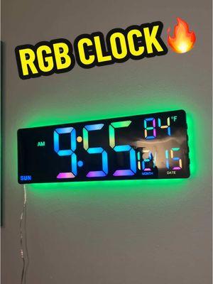 Cool office RGB wall clock🔥 #clock #wallclock #rgb #officeaccessories #multicolor #tiktokshopholidaydeals 