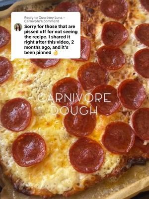 Replying to @Courtney Luna - Carnivore carnivore pizza recipe. Details written in my pinned post #carnivorediet #carnivorerecipes #carnivorepizza