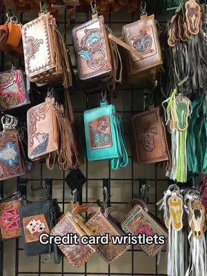 Credit card wristlets ✨  #leathercraft #dallastx #western #westernstyle #fyp #wristlets 