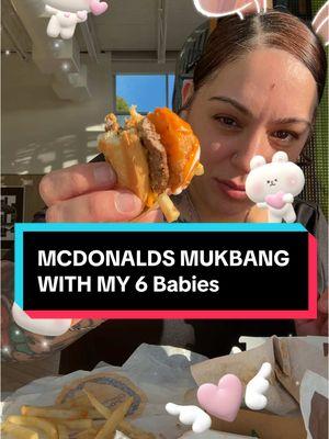 MCDONALDS MUKBANG WITH MY 6 Babies #fyp #foodtiktok #mcdonalds #eatting #eatingshow 