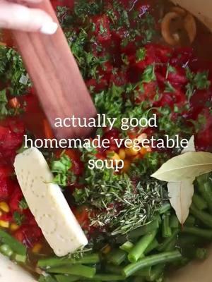 Actaully Good Homemade Vegetable Soup🥣 recipe linked in bio! #homemadesoup #souprecipe #healthyrecipes #mealprepideas #winterrecipes #soupseason #vegetablesoup