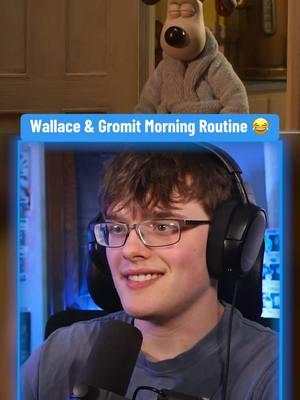 Wallace & Gromit Morning Routine 😂 #wallaceandgromit #wallace #gromit #react #moviereaction #dravenreacts #aardmananimations #reaction 