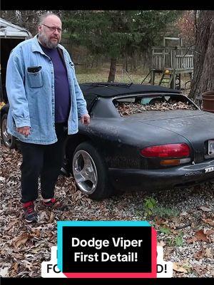 Dodge Viper RT/10 Found ABANDONED and Detailed! #wddetailing #detailing #carwash #carcleaning #satisfying #satisfyingvideos #barnfind #fyp #abandoned #cardetailing #pressurewashing #asmr #trending #trend 