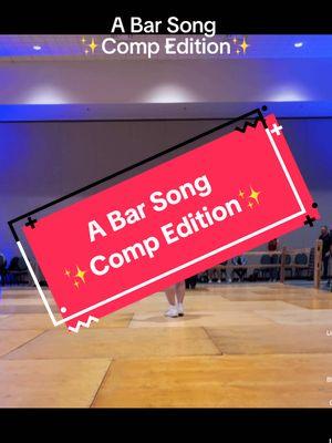 A Bar Song. Comp Edition. This is the 1st of two dances I competed, I am so incredibly proud of myself, and the other competitors of all the divisions, this was a nerve racking comp. I am also incredibly proud and thankful for being able to take 🥇 1st place,  Words can’t describe all the feels 🥹 THANK YOU! to BAC1873, UCWDC, and many more. And a special thank you to Joey for filiming I appreciate you so much ❤️ Dc: A Bar Song 🎶: A Bar Song (Tipsy) by @@BOOZEY 🎥: @@Joey🤠##linedance#competitiondance#linedancecompetition##worldcompetition##killingit#inshock#1stplace#wickeddance 