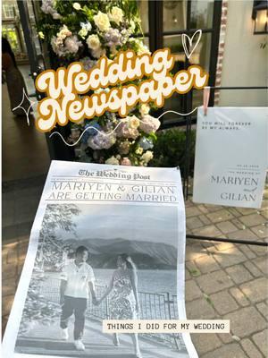 I did a newspaper for my wedding #weddingdump #weddingcontent #weddingdiy #weddingdiys #diyproject #diyprojects #weddingmagazine #weddingnewspaper #weddingtiktok #weddingtok #weddingplanning #houstonwedding 