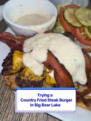 Trying Teddy Bear Restaurant in Big Bear #teddybearrestaurant #countryfriedsteak #chickenfriedsteakburger #diner #bigbearlake 