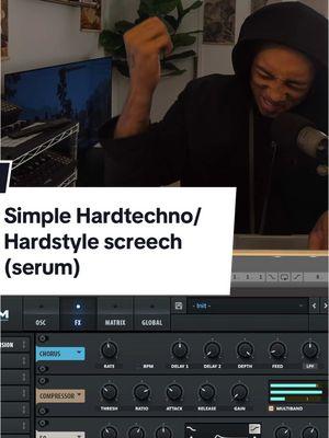 Simple #hardtechno #hardstyle screech patch in serum 🥵 #sounddesign #fypシ #edmtiktok #producer #edmtok #fypシ゚viral #musicproduction #serum #litlords #ableton #gabber #sounddesigner 