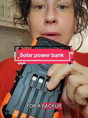 Be prepared and make sure you have a solar Charger so you're never left in the dark. #solarpowerbank #solarpower #powerbank #powerbankcharger  #TikTokShop #campingmusthave #Hiking #outdoorlife #survivaltips #hurricaneseason #hurricaneprep #electronics #beprepared 