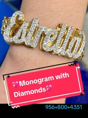 💖Esclava con nombre en monograma y diamantes con broche de corazon💖 ✅FINANCIAMOS ✅APARTAMOS #viralvideo #trend #paratii #trending #regalo #fyp #estrella #ojitos #cachetitos #valley #956 