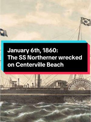 Today in California History: On January 6th, 1860 The SS Northerner, a paddle steamer, hit a rock and wrecked on Centerville Beach just south of Humboldt Bay.    #foohowser #californiography #todayincaliforniahistory #history #california  #californiahistory #ssnortherner #humboldtbay #centerville 