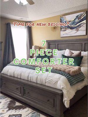 #comforterset #bedding #beddingsets #microinfluencer #influencer #tiktokshopfinds #beddingsets #beddingdecor #7piececomforterset @Bedsure 