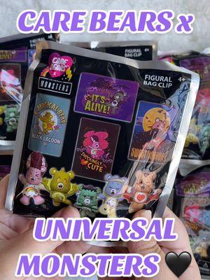 Which Universal Monster is YOUR favorite? 👀 Mine is between Dracula, Creature, and Phantom!! 🐻🖤🧟‍♂️  #universalmonsters #carebears #carebearsxuniversalmonsters #keychains #mysterybag #unboxing #bagclips #toyunboxing #carebears❤️🧸 #unboxinghaul #frankensteinsmonster #dracula #blacklagoon #brideoffrankenstein #themummy #booksamillion 