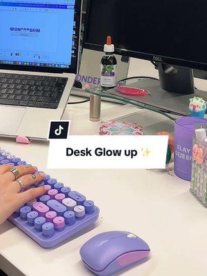 New year, fresh start! 🧼✨ Take a moment to declutter and refresh your desk—it’s time to set the tone for a productive 2025! 💜✨ #Wonderskin #deskinspo #purplesetup #corporatelife #corporatelife 