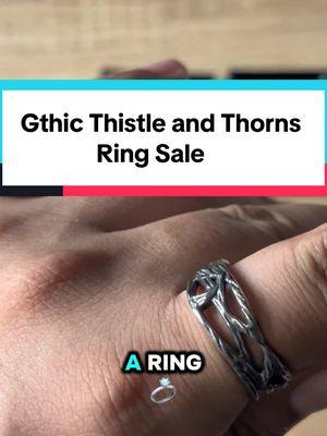 🖤 Add a bold edge to your style with the GTHIC Thistles and Thorns Gothic Ring! 💍 Design: Intricate thistles and thorns for a unique statement 🎨 Material: Durable stainless steel for long-lasting shine 🎁 Gift-Ready: Perfect for birthdays, Mother’s Day, or any occasion #GothicJewelry #BoldStyle #GiftGuide #StatementRing #TreasureFinds #NewYearDeals #TTSLevelUp