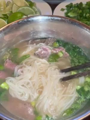 A hot bowl of pho after skiing all day 🔥 #pho #homeade