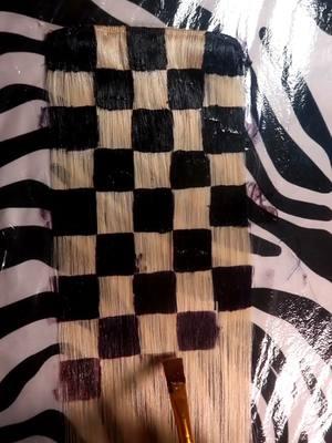 mini Checkerboard Scene Hair Extension 🖤 #hairtutorial #hairextensions #scenequeen #scenehair #rawrxd #wigmaker #wiginfluencer #wigtok #wigstyling #checkerboardhair #hairextension 