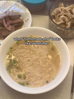 not rly traditional but still hits the spot 🥰 #pho #visitingfamily #vietnamesefood 