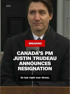 Canadian Prime Minister Justin Trudeau announced he intends to resign as the country's prime minister, leaving office once a new party leader is selected. #trudeau #canada 