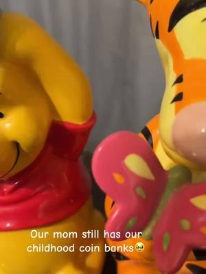 The fact that she said we had Piglet and Eeyore as well but they broke😢 #piggybank #coinbank #winniethepooh #tigger #childhood 