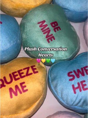 These plush conversation hearts are too CUTE 🤩✨ Each pack comes with 12! . . #ValentinesDay #valentines #lovebasket #conversationhearts #valentinesdaygift #gifts #classroomparties #partyhandouts #handouts #vday #vdayparty #valentinesideas #vdayideas 