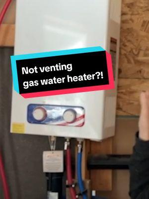 Not venting a gas #waterheater?!  Reacting to off-grid plumbing  • • #bluecollarmoney #thetradetalks #plumbing #plumber #flush #plumbingtips #waterheater #gasheater #tanklesswaterheater 