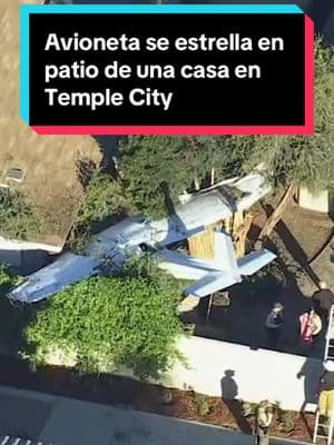 Una avioneta se estrelló el lunes por la mañana en un vecindario de Temple City.⁠ ⁠ La #avioneta, identificada por el departamento de bomberos como un Cessna monomotor, se estrelló en la cuadra 4900 de Arden Drive en la comunidad al noreste del centro de Los Ángeles.⁠ ⁠ Entra al #linkinbio para más detalles. #Telemundo52 #TempleCity #SanGabrielValley #ValledeSanGabriel 