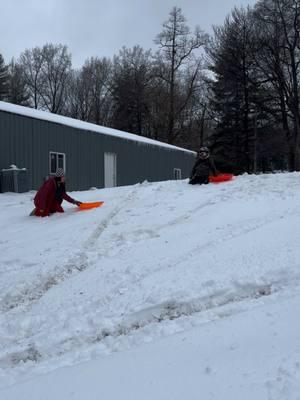 He said mama I bet that made you feel like a little kid again, didn’t it? 🥹  #snowday #MomsofTikTok #momandson #sledding #fail #30yearoldteenager @Jayce 