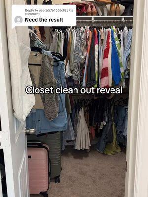 Replying to @user657616563857 here’s the closet and what I got rid of!! #clutterfree #cluttercore #typeb #typea #ocd #cleanwithme #cleaningtiktok #cleanwithme #hoardercheck #closetcleanout 