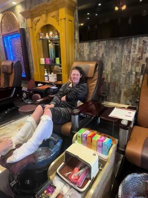 Just living it up.  She got a gift card for Christmas and she has been wanting to come every day since she got it.   So today was the day.  Loving her pedicure.   #truelovethefilm #adoseoftruelove #thetruelovefoundation #alookintocalliesheart #nealmccoy #dollyparton #MichaelRayMusic #formerprodigymedia