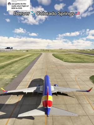 Replying to @thyhappypanda Southwest Airlines Flight From Denver to Colorado Springs #aviation #aviationlovers 