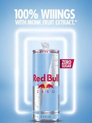 new flavor, zero sugar, 100% wiiings 🩵 Red Bull Zero is in stores near you now 🛒 #energydrink #redbull #redbullzero #sugarfree #zero    