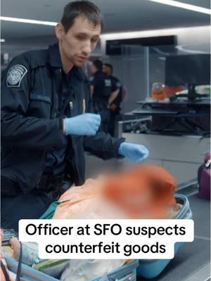 At #SFO, this officer suspects a couple brought in counterfeit goods from Hong Kong - and he isn’t happy 😳 #Contraband #sanfrancisco #borderpatrol #TSA 