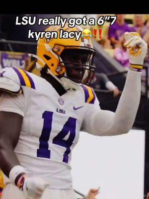 He gon be tuff next year #sportfanzzz #CollegeFootball #lsu #kyrenlacy #tredezgreen 