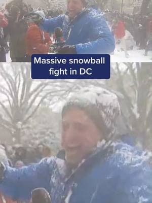 The D.C. Snowball Association brought a huge crowd to Meridian Hill Park for a snow day tradition: a giant snowball battle. News4’s Joseph Olmo got caught in the middle of the action. #DMVTikTok #NorthernVirginia #Virginia #DCtiktok #DistrictofColumbia #WashingtonDC #Maryland #DMVnews #snowday #snowballfight #snow