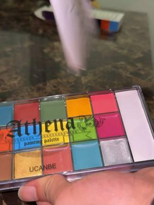 Trying the @UCANBE Athena Face Palette #ucanbemakeup #facepaint #tiktokshopmakeup #makeup 