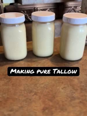 Rendering tallow from beginning to end  #tallow #tallowtok #homestead #beef #beeftallow #cooking #skincare #DIY 