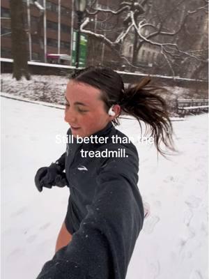 I’ll take a snowy Central Park over the treadmill ANY day #winterrunning #Running #marathontraining #runner #brooksrunningcollective #relateable #discipline #fyp #cold #runningmotivation #runnergirl 