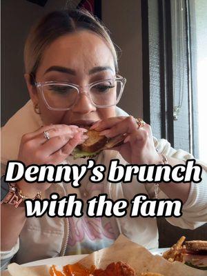 Dennys with the fam #draft #dennys #brunch #verafoodie #eating #eatingshow #mukbang #buffalowings #onionrings #caliclubsandwich #clubsandwich #familytime #veraeats #vgg #veragang #dennysmukbang 