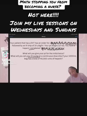 #creatorsearchinsights worried that math will stop you from becoming a nurse? Not here! Come study with me Sundays and Wednesdays for a break down unlike no other. We’re DEFEATING DOSAGE all 2025!!!#studentnursesoftiktok #dosagecalculations #nursingschool #nurses #dimensionalanalysis 